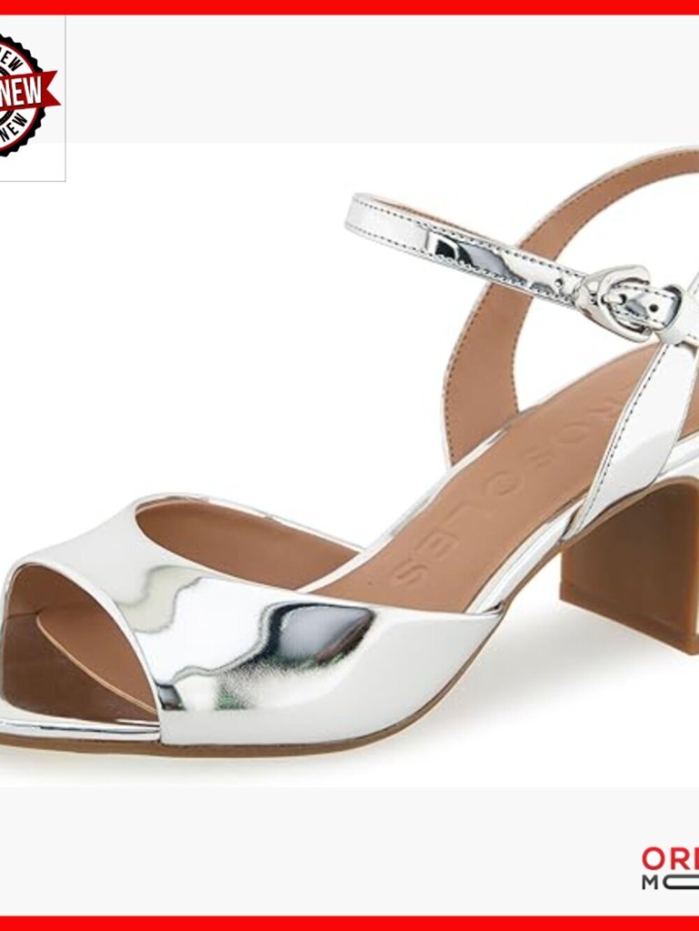 Block Heel Sandals with Adjustable Strap, OrthoLite Insole, Diamond Flex Outsole